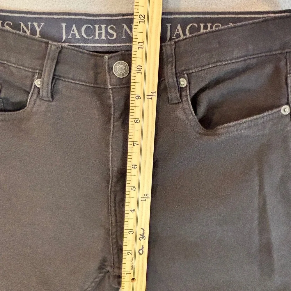 Jachs NY Mens Slim Fit Stretch Pants 32x32 Black 5-Pocket Trousers